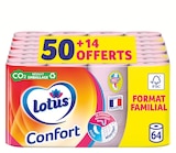 Papier hygiénique Confort x50 rose + 14 rouleaux offerts - LOTUS dans le catalogue Intermarché