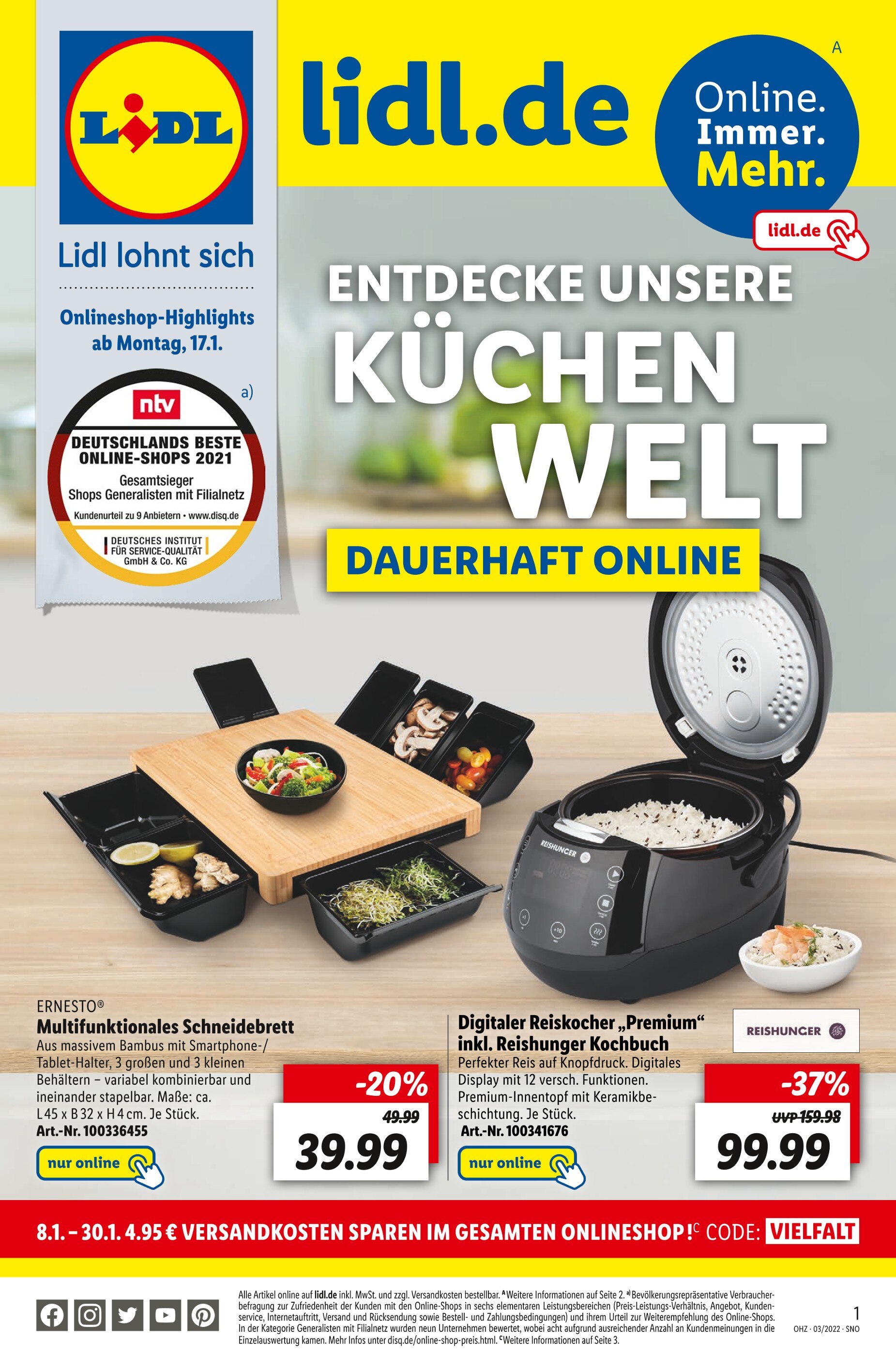 Lidl Prospekt für Wehretal mit 7 Seiten Lidl Prospekt für Wehretal: "Top Angebote", 7 Seiten, 17.01.2022 - 22.01.2022