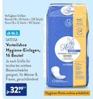 Vorteilsbox Hygiene-Einlagen, 16 Beutel bei ALDI SÜD im Birkenhof Prospekt für 32,99 €