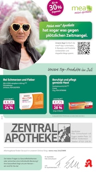 Aktueller mea - meine apotheke Prospekt "Unsere Juli-Angebote" Seite 1 von 4 Seiten