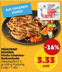 Frische Schweine-Nackensteaks von Mühlenhof regional im aktuellen Penny Prospekt für 3,33 €