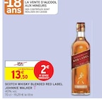 Scotch whisky blended Red Label - Johnnie Walker - Intermarché Scotch whisky blended Red Label - Johnnie Walker à 13,50 € dans le catalogue Intermarché