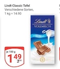 Classic Tafel im Angebot bei GLOBUS in Bochum Classic Tafel Angebote von Lindt bei GLOBUS Bochum für 1,49 €