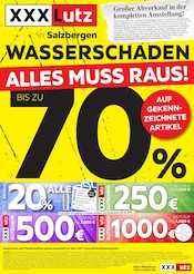 Aktueller XXXLutz Möbelhäuser Möbel & Einrichtung Prospekt in Sassenberg und Umgebung, "WASSERSCHADEN - ALLES MUSS RAUS!" mit 1 Seite, 03.06.2026 - 06.06.2026