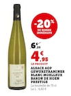 Alsace AOP Gewurztraminer Blanc Moelleux Prestige - Baron de Hoen en promo chez U Express Le Kremlin-Bicètre à 4,95 €