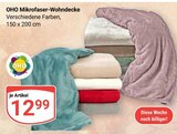 Mikrofaser-Wohndecke im Angebot bei GLOBUS in Castrop-Rauxel Mikrofaser-Wohndecke Angebote von OHO bei GLOBUS Castrop-Rauxel für 12,99 €