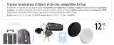Traceur localisateur d’objets et de clés compatible AirTag - Modèle noir en promo chez PEARL Clichy à 12,95 €