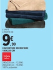 Promo Couverture Microfibre 180x220 cm à 9,90 € dans le catalogue E.Leclerc à Saint-Romain-de-Popey