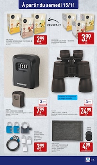 Promotion Cadenas dans le prospectus Aldi, valable du 11/11/2025 au 17/11/2025 Promo Cadenas dans le catalogue Aldi du moment à la page 35