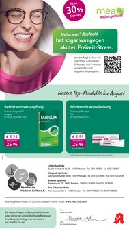 Aktueller mea - meine apotheke Prospekt "Unsere August-Angebote" Seite 1 von 4 Seiten für Potsdam