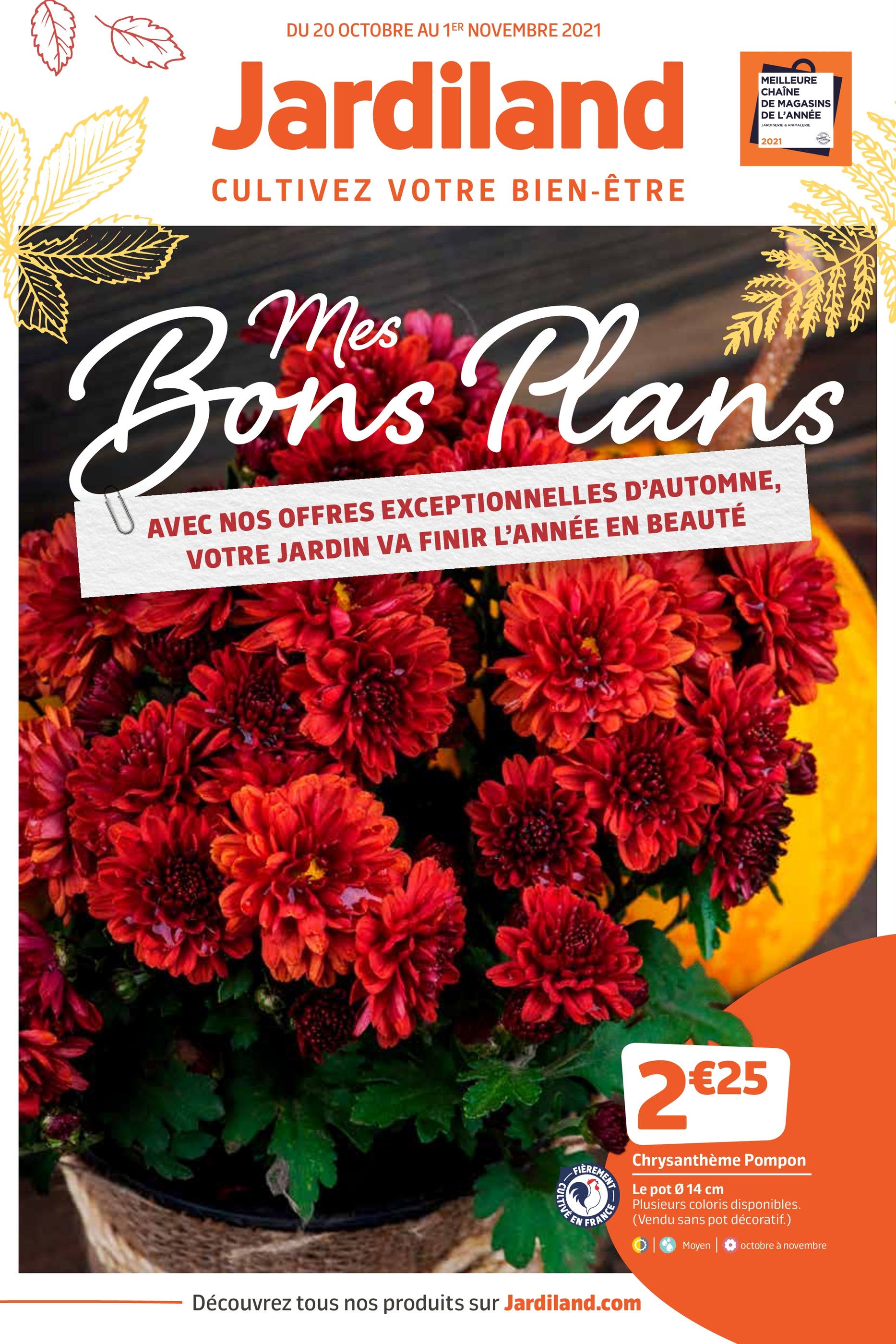 Catalogue Jardiland à Ermont, avec 12 pages Prospectus Jardiland à Ermont, "Mes bons plans", 12 pages, 20/10/2021 - 01/11/2021