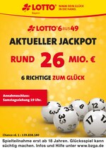 LOTTO Bayern Prospekt für Erding mit 2 Seiten LOTTO Bayern Prospekt für Erding: "Aktueller Jackpot rund 26 Mio. €", 2 Seiten, 29.05.2020 - 30.05.2020