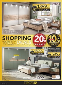 Bett im aktuellen BRAUN Möbel-Center Prospekt (Reutlingen) Bett im BRAUN Möbel-Center Prospekt "BRAUN SHOPPING WEEK" mit 20 Seiten (Reutlingen)