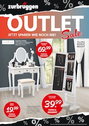 Aktueller Zurbrüggen Möbel & Einrichtung Prospekt in Apen und Umgebung, "OUTLET SALE" mit 2 Seiten, 22.02.2025 - 16.03.2025