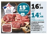 Viande bovine bavette d'Aloyau ou onglet ou hampe à griller en promo chez U Express Caluire-et-Cuire à 14,44 €