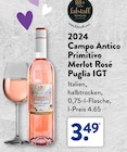 Aktuelles Primitivo Merlot Rosé oder Puglia IGT Angebot bei ALDI SÜD in Frankfurt (Main) ab 3,49 €