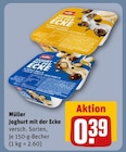 Joghurt mit der Ecke im Angebot bei REWE in Köln Joghurt mit der Ecke Angebote von Müller bei REWE Köln für 0,39 €