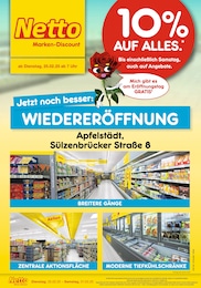 Aktueller Netto Marken-Discount Discounter Prospekt für Apfelstädt: Wiedereröffnung - 10% AUF ALLES. mit 6} Seiten, 25.02.2025 - 01.03.2025