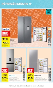 Promotion Réfrigérateur Américain dans le prospectus Carrefour, valable du 25/08/2026 au 07/09/2026 Promo Réfrigérateur Américain dans le catalogue Carrefour du moment à la page 3
