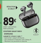 Écouteurs Galaxy Buds3 - SAMSUNG en promo chez E.Leclerc Sevran à 89,00 €