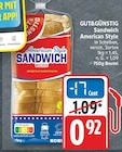 Sandwich American Style von Gut&Günstig für 0,92 € bei EDEKA im Angebot Sandwich American Style von Gut&Günstig im aktuellen EDEKA Prospekt