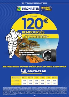Catalogue Euromaster de la semaine 27, "EUROMASTER", page 2, 29/06/2026 - 12/07/2026 Prospectus Euromaster en cours, "EUROMASTER", page 2 sur 10