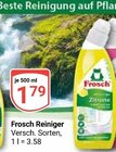 Reiniger Angebote von Frosch bei GLOBUS Duisburg für 1,79 €