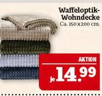 Waffeloptik-Wohndecke Angebote bei Marktkauf Bautzen für 14,99 €