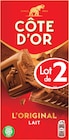 Tablettes de chocolat L'Original Lait - Côte d'Or dans le catalogue Intermarché Super
