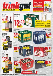 Jack Daniels im aktuellen Trinkgut Prospekt (Salzgitter) Jack Daniels im Trinkgut Prospekt "Aktuelle Angebote" mit 6 Seiten (Salzgitter)