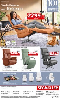 Sitzmöbel im aktuellen Segmüller Prospekt (Offenbach (Main)) Sitzmöbel im Segmüller Prospekt "Sessel Spezial" mit 12 Seiten (Offenbach (Main))