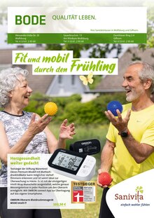 Blutdruckmessgerät im Sanitätshaus Bode Prospekt "Fit und mobil durch den Frühling" mit 6 Seiten (Wolfsburg)