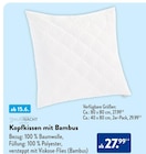 Kopfkissen mit Bambus im ALDI Nord Prospekt Kopfkissen mit Bambus von TRAUMNACHT im aktuellen ALDI Nord Prospekt für 27,99 €