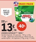 Lessives Capsules - ARIEL en promo à 13,74 € chez E.Leclerc Lessives Capsules - ARIEL dans le catalogue E.Leclerc