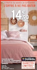 PARURE HOUSSE DE COUETTE 2 PERSONNES ET 2 TAIES D'OREILLER LÉA - DOMÉDIA en promo chez Intermarché Nanterre à 14,90 €