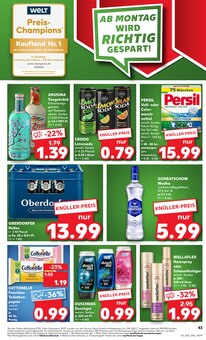 Vodka im aktuellen Kaufland Prospekt (Erfurt) Vodka im Kaufland Prospekt "Aktuelle Angebote" mit 54 Seiten (Erfurt)
