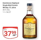 Aktuelles Highland Single Malt Scotch Whisky 15 Jahre Angebot bei GLOBUS in Bochum ab 37,99 €