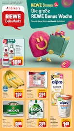 Aktueller REWE Prospekt mit Bananen, "Dein Markt", Seite 1
