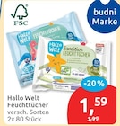 Feuchttücher von Hallo Welt für 1,59 € bei budni im Angebot Feuchttücher von Hallo Welt im aktuellen budni Prospekt