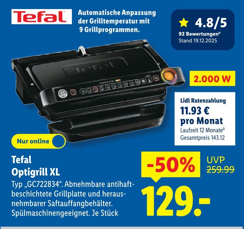 Optigrill XL