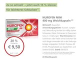 LINDA Premiumapotheke Daun - Nurofen Mini 400 mg Weichkapseln Angebot im Prospekt Nurofen Mini 400 mg Weichkapseln bei LINDA Premiumapotheke im Daun Prospekt für 9,50 €
