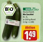 REWE - Bio Zucchini Angebot im Prospekt Bio Zucchini bei REWE im Prospekt "Dein Markt" für 1,49 €