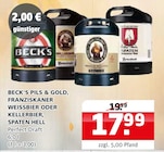 Beck's Pils & Gold, Franziskaner Weissbier oder Kellerbier, Spaten Hell Angebote bei Getränke Quelle Weydringer Laatzen für 17,99 €
