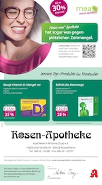 mea - meine apotheke Apotheken Prospekt der aktuellen Woche mit 4 Seiten, gültig von 01.10.2026 bis 31.10.2026, in Rüsselsheim und Umgebung Aktueller mea - meine apotheke Apotheken Prospekt in Rüsselsheim und Umgebung, "Unsere Oktober-Angebote" mit 4 Seiten, 01.10.2026 - 31.10.2026
