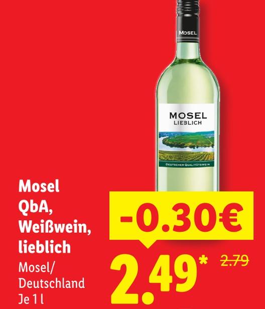 Mosel QbA, Weißwein, lieblich