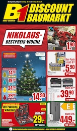 B1 Discount Baumarkt Prospekt für Schönberg: "BESTPREISE DER WOCHE!", 6 Seiten, 30.11.2024 - 06.12.2024