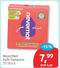 Soft-Tampons von NeverNot im aktuellen budni Prospekt