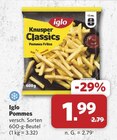 Pommes Angebote von Iglo bei combi Hameln für 1,99 €