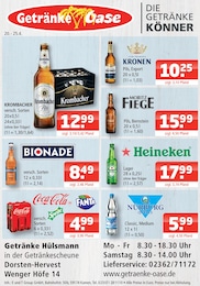 Getränke Oase Prospekt für Bottrop: "Aktuelle Angebote", 1 Seite, 20.04.2026 - 25.04.2026