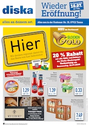Aktueller diska Discounter Prospekt in Tanna und Umgebung, "WIEDERERÖFFNUNG" mit 2 Seiten, 10.07.2025 - 12.07.2025